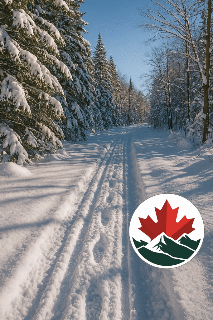 Gatineau Park Trail with Snowshoe Prints - Go Explore Canada