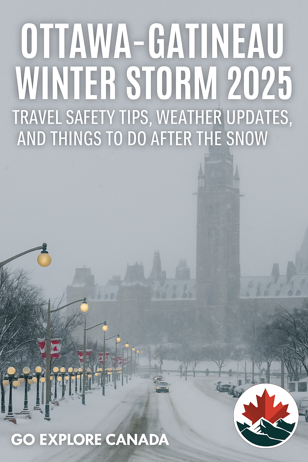 Snowy Parliament Hill- GO Explore Canada